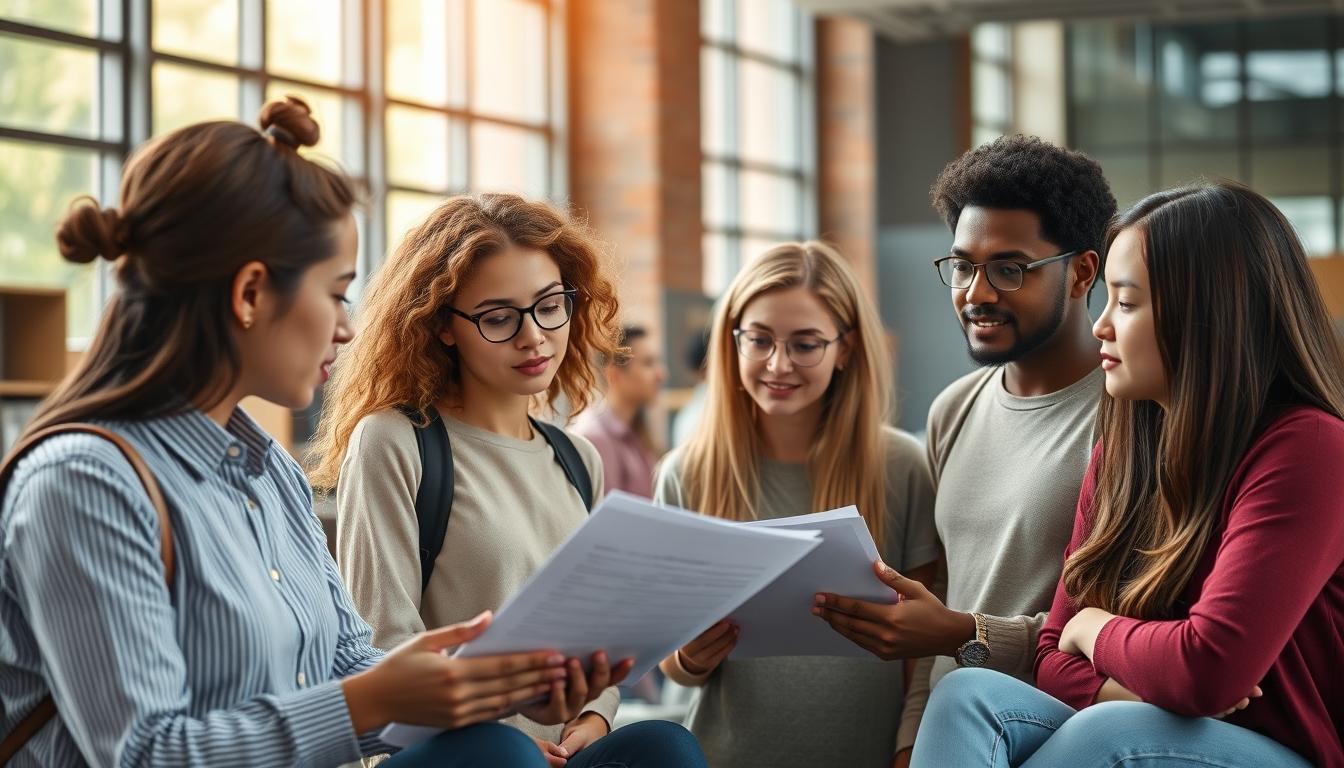 Student preparing for exams with study materials